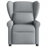 Fotel rozkładany, jasnoszary, tapicerowany tkaniną