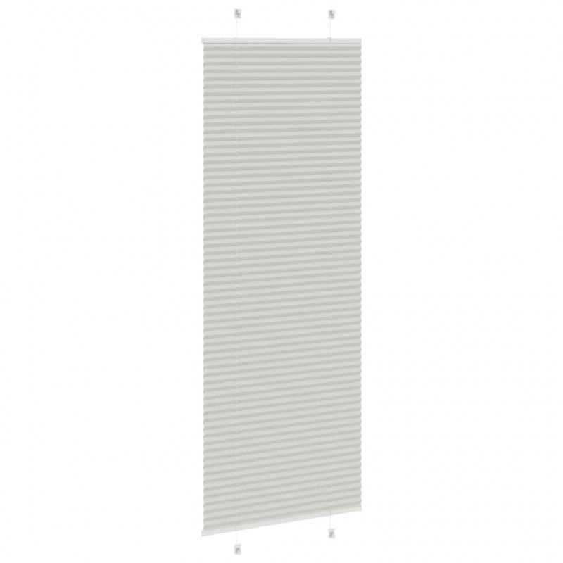 Roleta plisowana jasnoszara 80x200 cm Szerokość tkaniny 79,4 cm