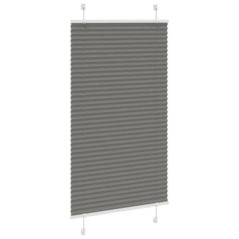 Roleta plisowana antracytowa 75x150 cm Szerokość tkaniny 74,4cm