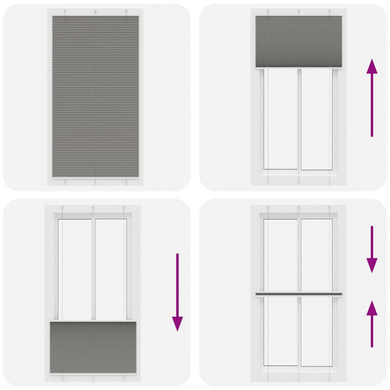 Roleta plisowana antracytowa 105x200cm Szerokość tkaniny