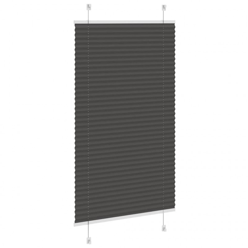 Roleta plisowana czarna 80x100 cm Szerokość tkaniny 79,4 cm
