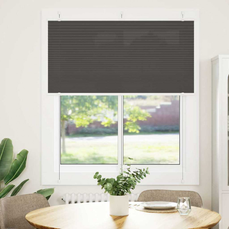 Roleta plisowana czarna 120x100 cm Szerokość tkaniny 119,4 cm
