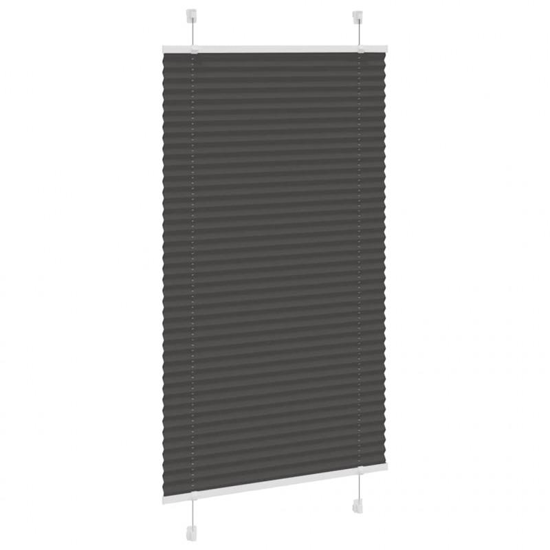 Roleta plisowana czarna 75x150 cm Szerokość tkaniny 74,4 cm