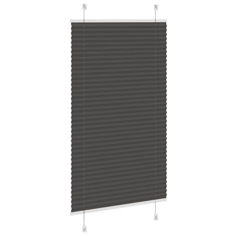 Roleta plisowana czarna 75x150 cm Szerokość tkaniny 74,4 cm