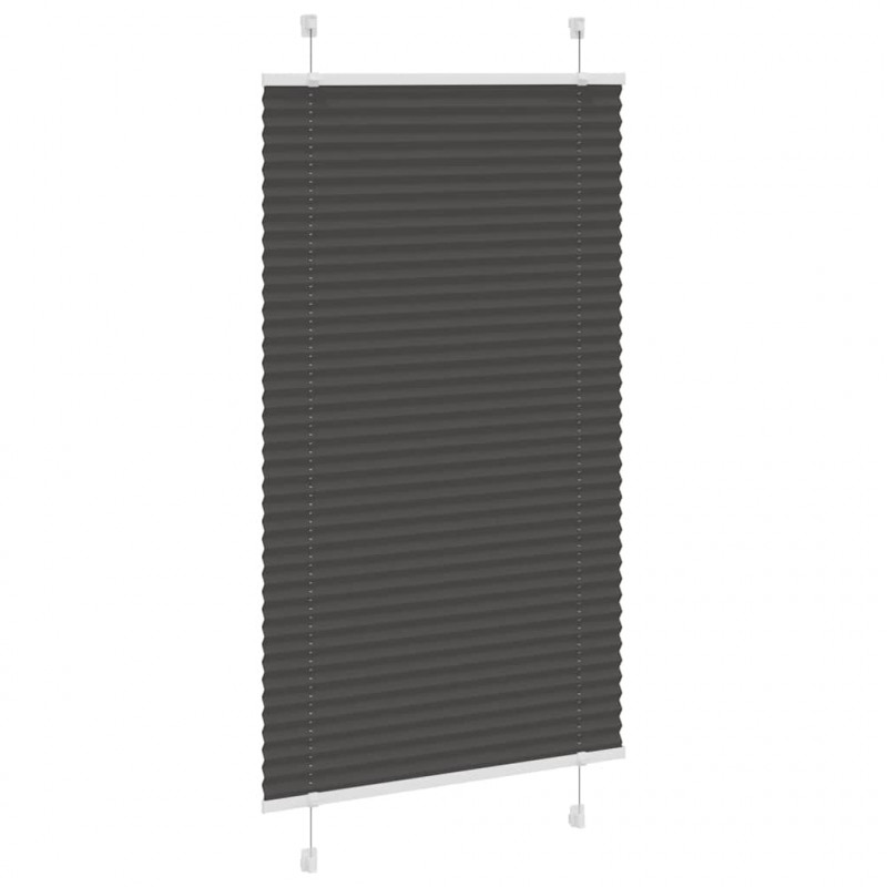 Roleta plisowana czarna 80x150 cm Szerokość tkaniny 79,4 cm