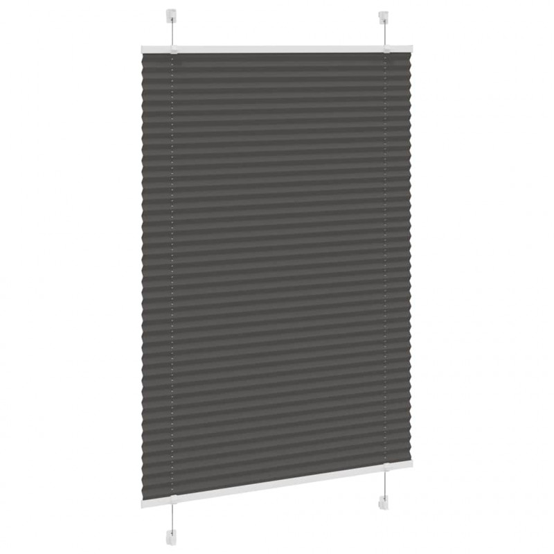 Roleta plisowana czarna 85x150 cm Szerokość tkaniny 84,4 cm