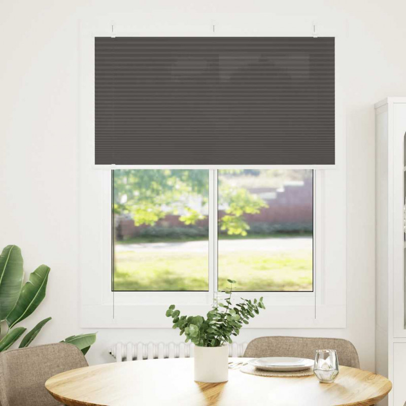 Roleta plisowana czarna 105x150 cm Szerokość tkaniny 104,4 cm