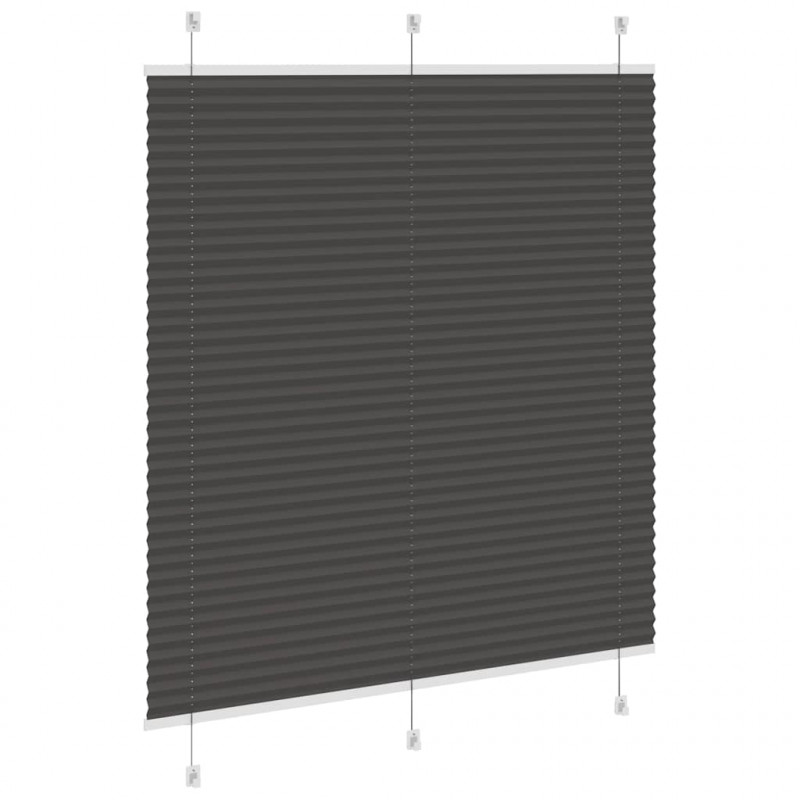 Roleta plisowana czarna 115x150 cm Szerokość tkaniny 114,4 cm