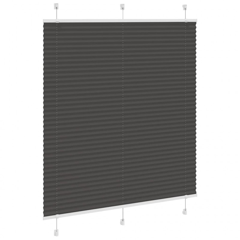 Roleta plisowana czarna 120x150 cm Szerokość tkaniny 119,4 cm