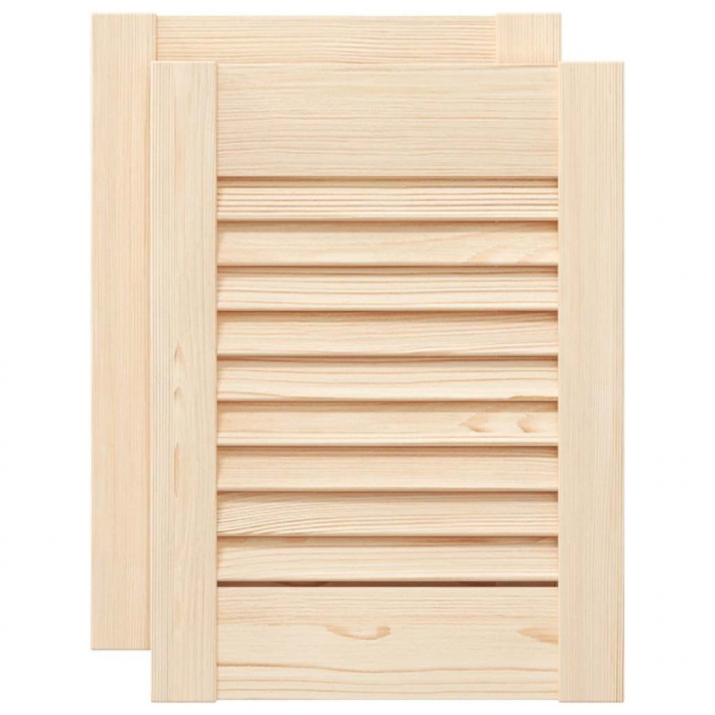 Drzwi do szafek żaluzjowe 2szt. 39,5x29,5cm lite drewno sosnowe