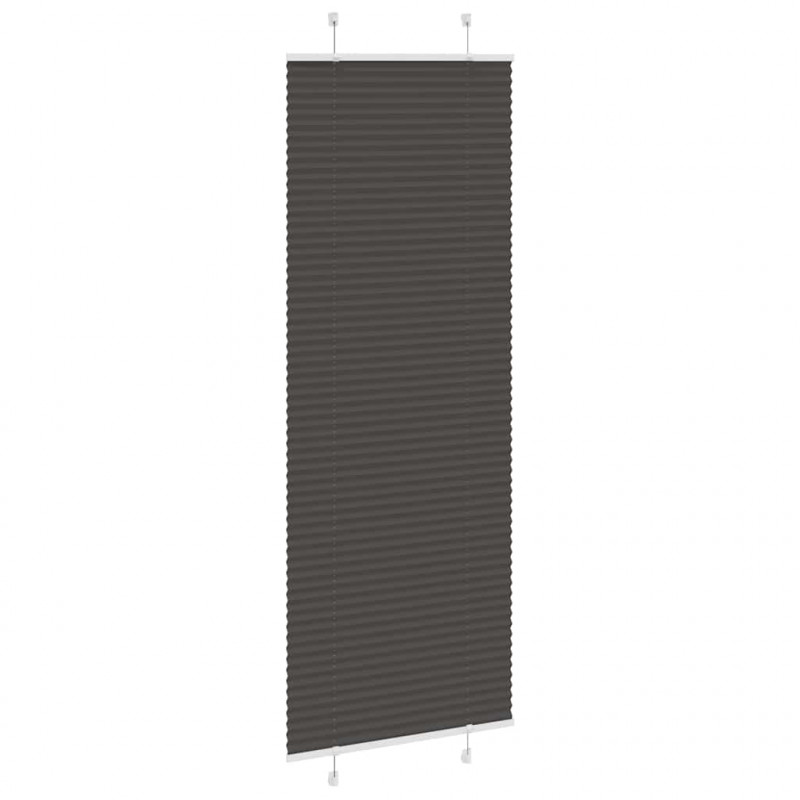 Roleta plisowana czarna 75x200 cm Szerokość tkaniny 74,4 cm