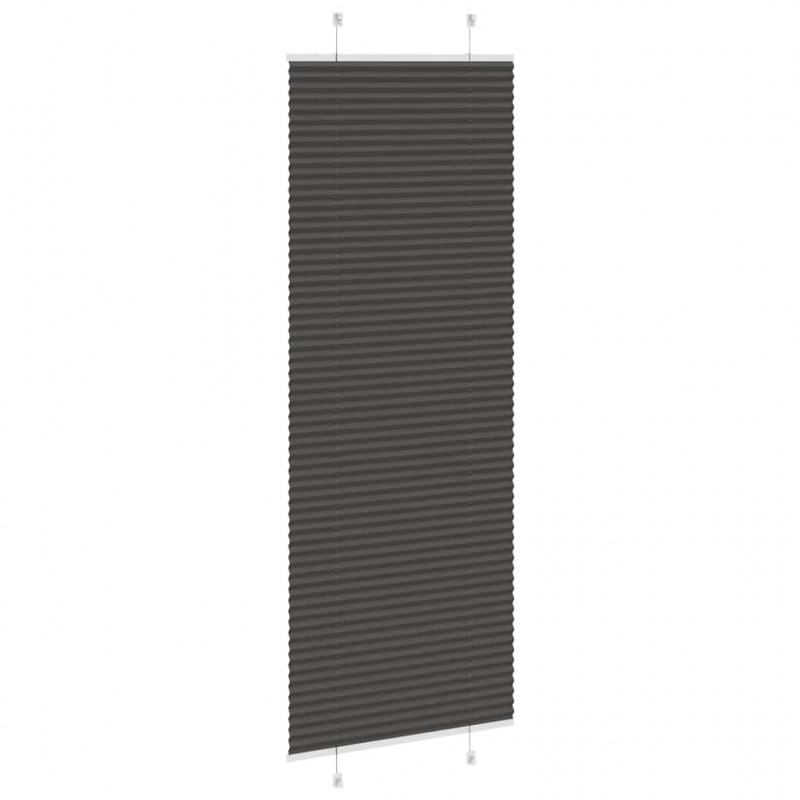 Roleta plisowana czarna 75x200 cm Szerokość tkaniny 74,4 cm
