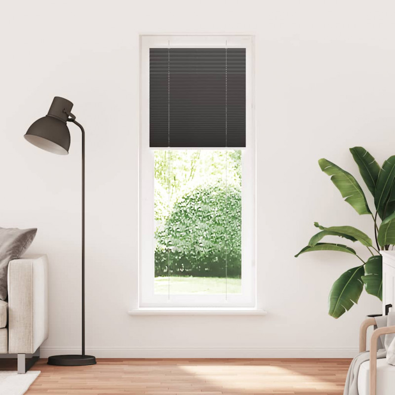 Roleta plisowana czarna 80x200 cm Szerokość tkaniny 79,4 cm