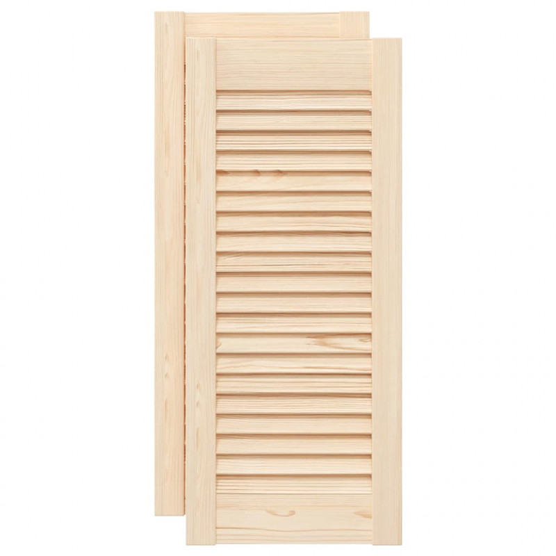 Drzwi do szafek żaluzjowe 2 szt. 69x29,5 cm lite drewno sosnowe