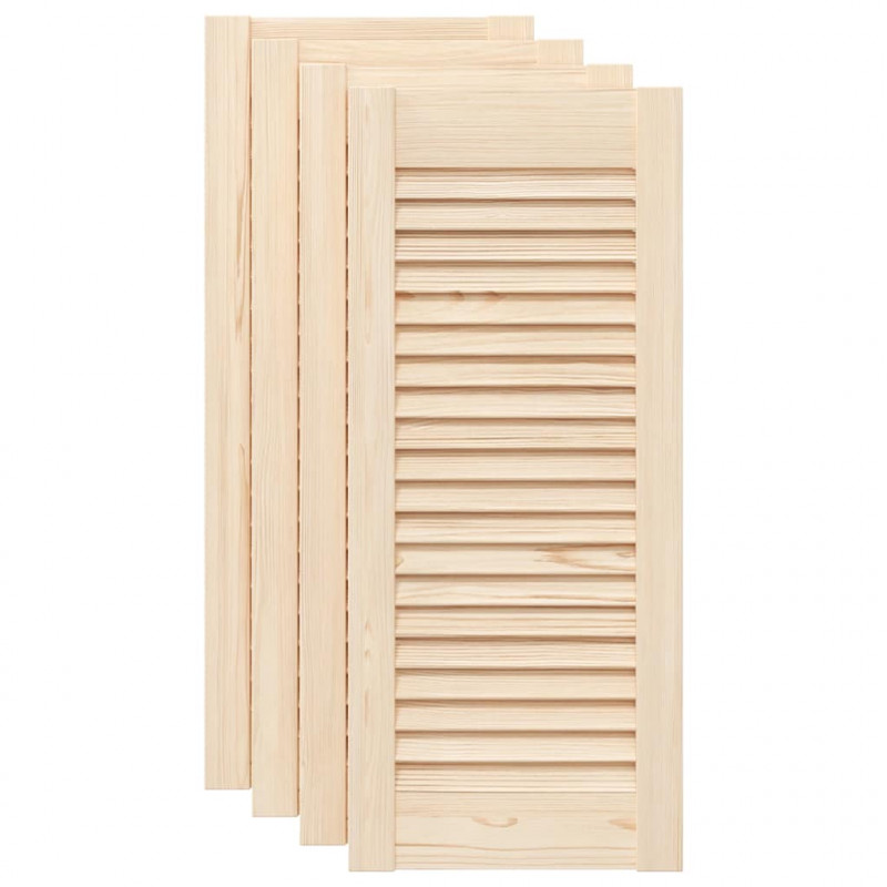Drzwi do szafek żaluzjowe 4 szt. 69x29,5 cm lite drewno sosnowe