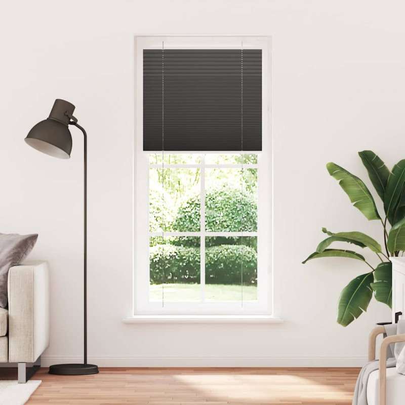 Roleta plisowana czarna 100x200 cm Szerokość tkaniny 99,4 cm