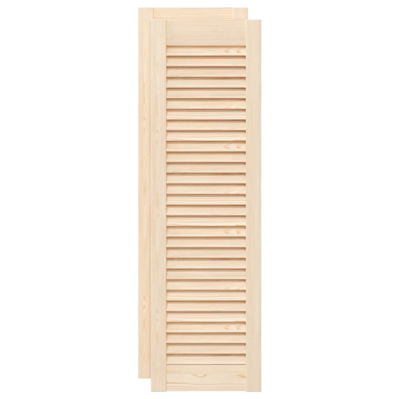 Drzwi do szafek żaluzjowe 2 szt. 99x29,5 cm lite drewno sosnowe