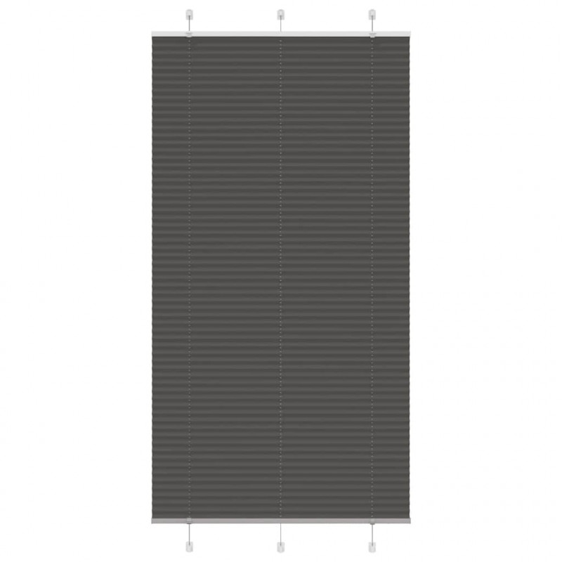 Roleta plisowana czarna 105x200 cm Szerokość tkaniny 104,4 cm