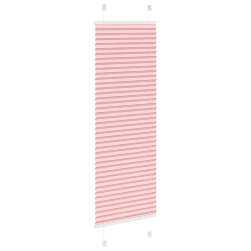 Roleta plisowana różowa 45x100 cm Szerokość tkaniny 44,4cm