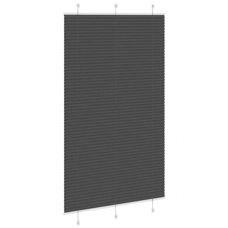 Roleta plisowana czarna 120x200 cm Szerokość tkaniny 119,4 cm