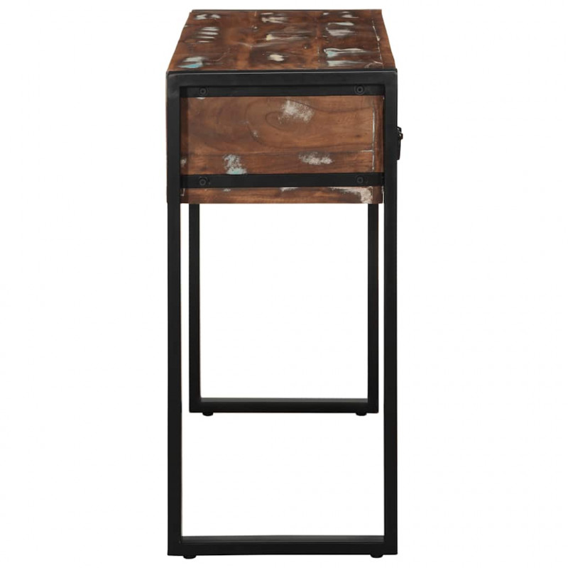 Konsola Stolik Wielokolorowy 100x35x75 cm Drewno lite odzyskane