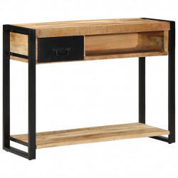 Konsola Stolik 100x35x75 cm lite drewno surowe mango