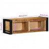 Szafka RTV 80x30x25 cm lite drewno surowe mango