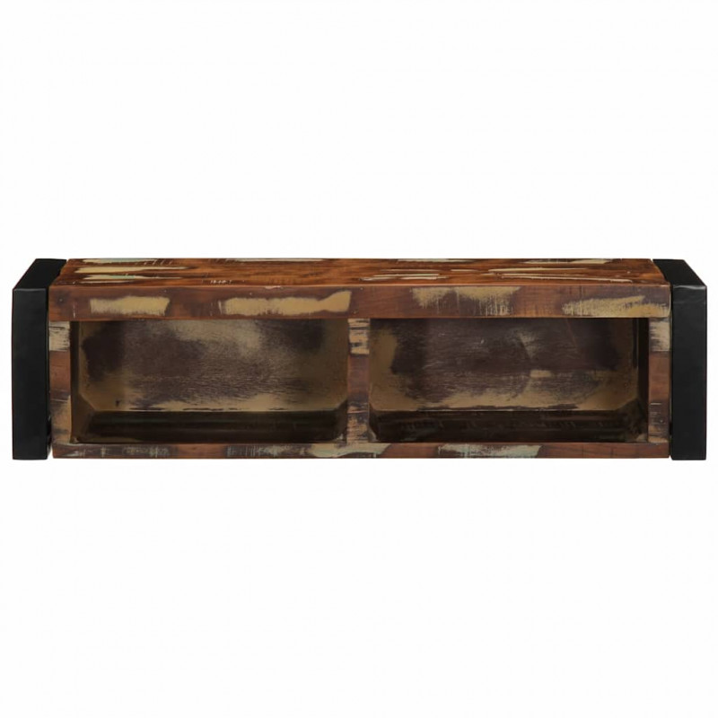 Szafka RTV wielokolorowa 80x30x25 cm lite drewno odzyskane