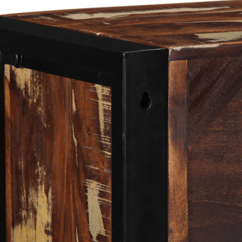 Szafka RTV wielokolorowa 80x30x25 cm lite drewno odzyskane