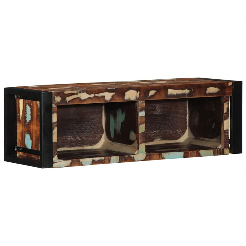 Szafka RTV wielokolorowa 80x30x25 cm lite drewno odzyskane