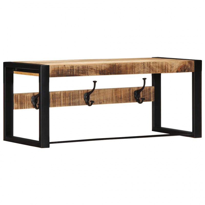 Wieszak na ubrania 80x35x35 cm lite drewno surowe mango