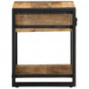Stolik pomocniczy 40x40x50 cm lite drewno surowe mango