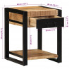 Stolik pomocniczy 40x40x50 cm lite drewno surowe mango