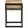Stolik boczny 35x35x50 cm lite drewno surowe mango