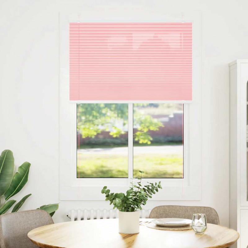 Roleta plisowana różowa 85x150 cm Szerokość tkaniny 84,4 cm