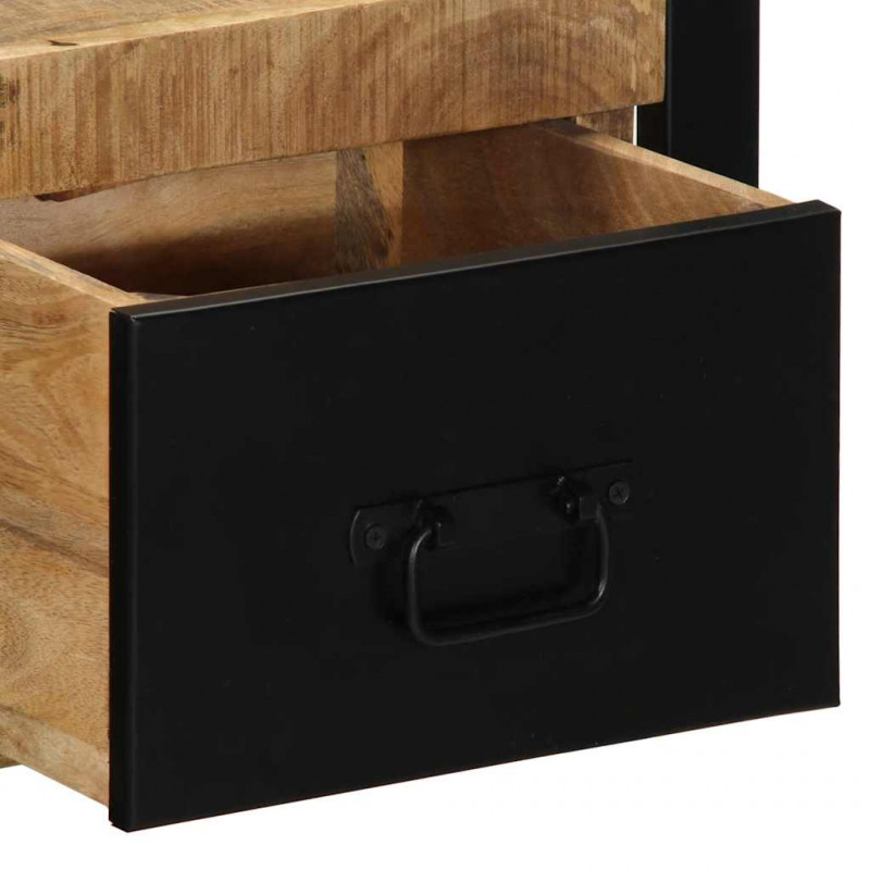 Szafki nocne 2 szt. 40x35x25 cm Drewno lite surowe Mango