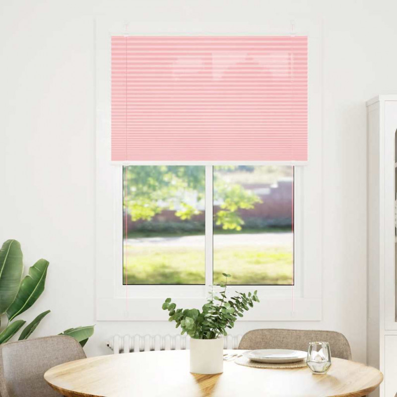 Roleta plisowana różowa 95x150 cm Szerokość tkaniny 94,4 cm
