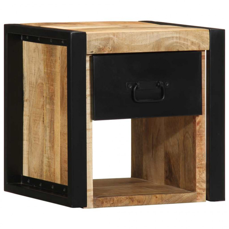 Szafka nocna 40x35x40 cm lite drewno surowe mango