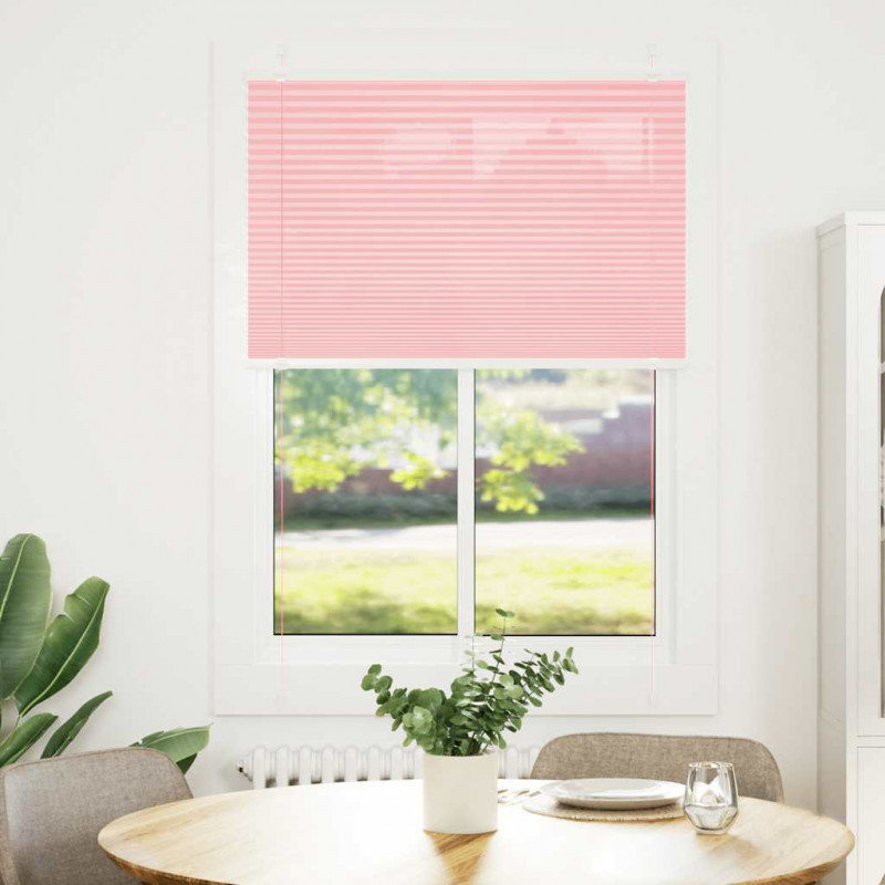 Roleta plisowana różowa 100x150 cm Szerokość tkaniny 99,4 cm