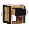 Szafka nocna 40x35x40 cm lite drewno surowe mango