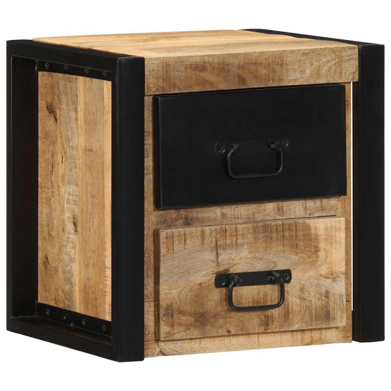 Szafka nocna 40x35x25 cm lite drewno surowe mango
