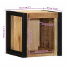 Szafki nocne 2 szt. 40x35x40 cm Drewno lite surowe Mango