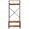 Wieszak na ubrania 80x40x190 cm lite drewno surowe mango