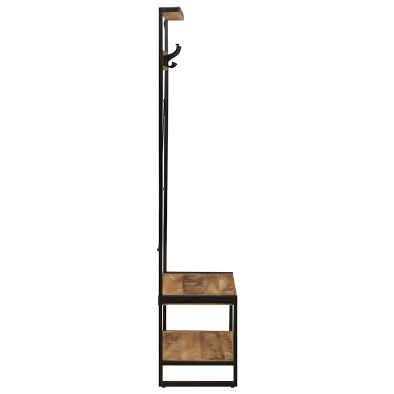Wieszak na ubrania 80x40x190 cm lite drewno surowe mango