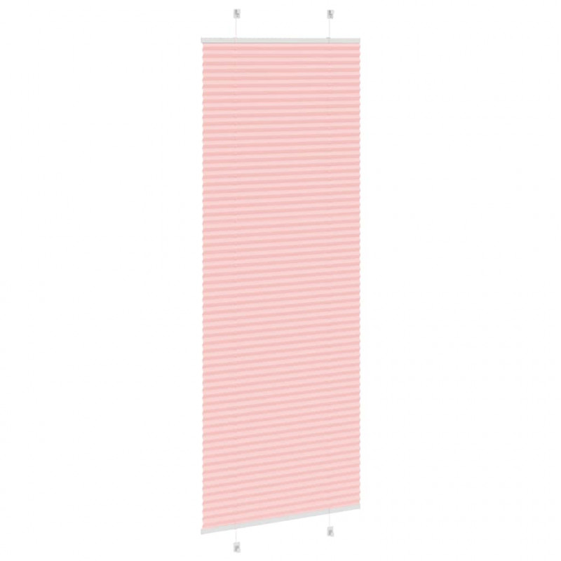 Roleta plisowana różowa 75x200 cm Szerokość tkaniny 74,4 cm