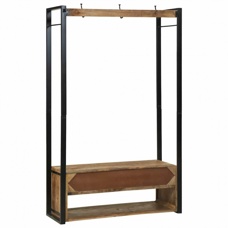 Wieszak na Ubrania Brązowy 110 x 40 x 179 cm Lite drewno mango