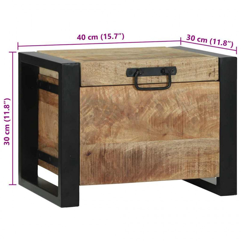 Skrzynie do przechowywania 40 x 30 x 30 cm Lite drewno mango