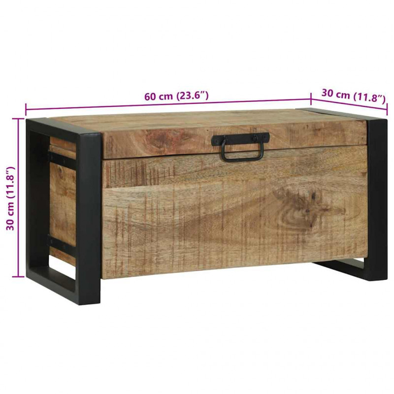 Skrzynie do przechowywania 60 x 30 x 30 cm Lite drewno mango