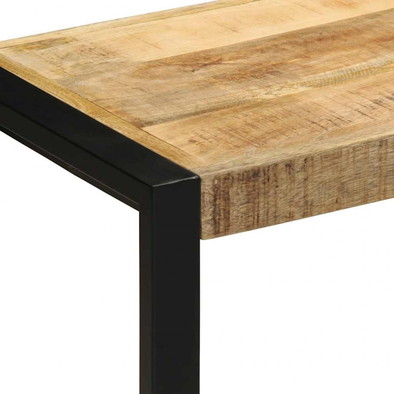 Ławka 60x35x45 cm lite drewno surowe mango