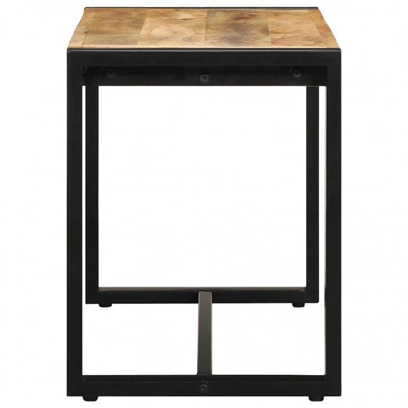 Ławka 80x35x45 cm lite drewno surowe mango